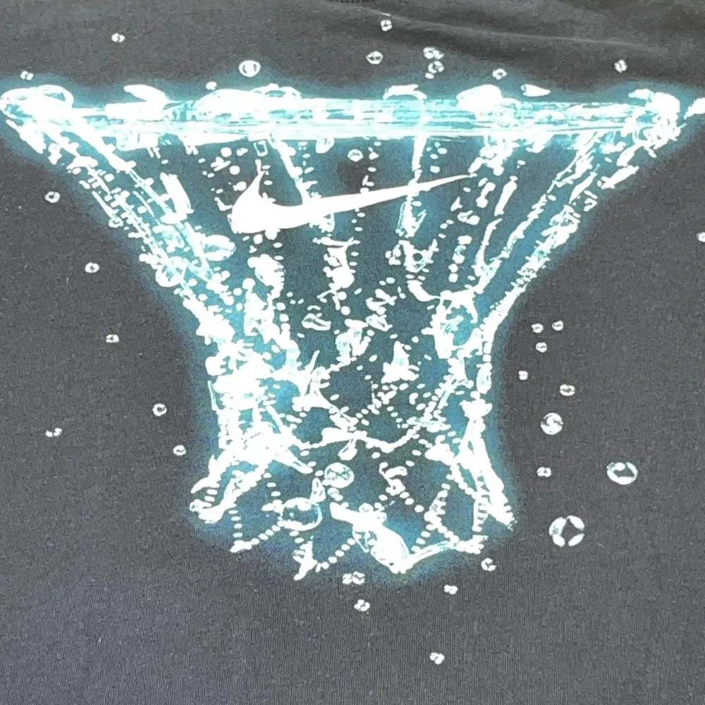 Nike Dri-FIT Mens Navy Blue‎ Basketball Water Splash Graphic T-Shirt Large
